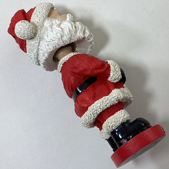 Santa Claus Christmas Bobble Head Doll Figure Bobble Dobbles Handpainted 2002 - Picture 5 of 9